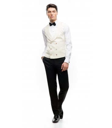 Filip Cezar Double Ivory Waistcoat