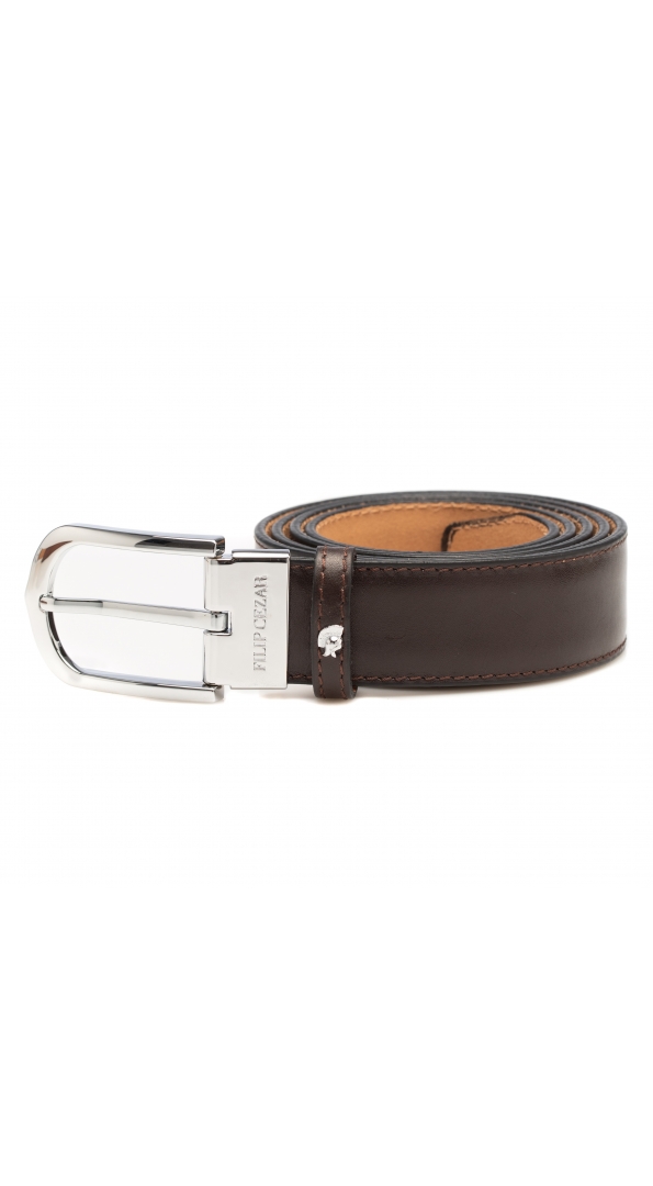 Leather Belt Filip Cezar Classic Brown