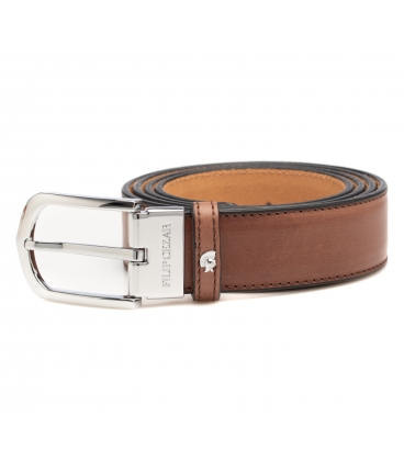 Leather Belt Filip Cezar Luxury Brown
