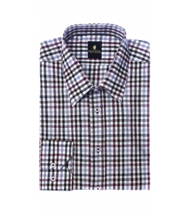 Filip Cezar Brown Squares Shirt