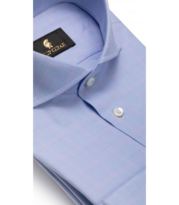 Filip Cezar Pink Checked Shirt