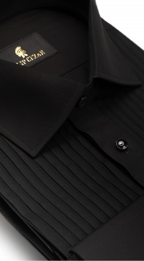 Filip Cezar Solid Black Shirt