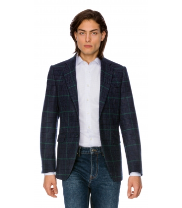 Filip Cezar Green Check Blazer