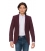 Filip Cezar Herringbone Red Blazer
