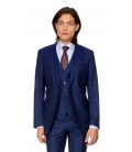 Filip Cezar Navy Blue Stripe Waistcoat