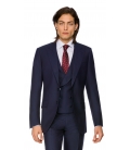 Filip Cezar Dark Blue Stripe Waistcoat