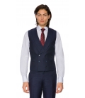 Filip Cezar Dark Blue Stripe Waistcoat