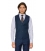Filip Cezar Cosmic Blue Check Waistcoat