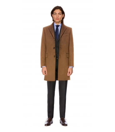 Palton Filip Cezar Light Brown