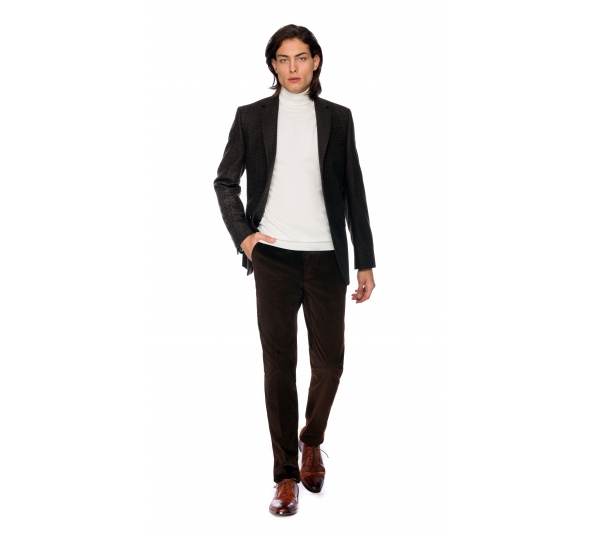 Costum Filip Cezar Brown Check