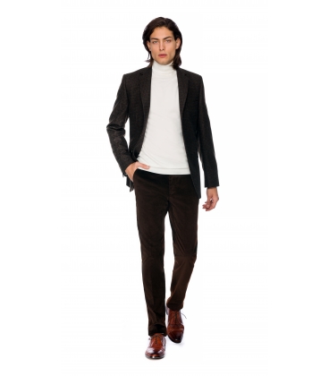 Filip Cezar Brown Check Suit