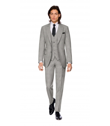 Costum Filip Cezar Grey Check