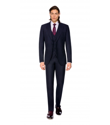 Costum Filip Cezar Dark Blue Check