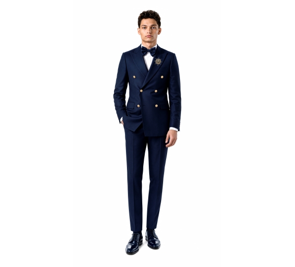 Filip Cezar Double Blue Suit