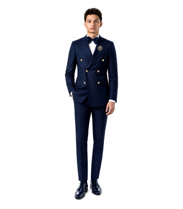 Filip Cezar Double Blue Suit