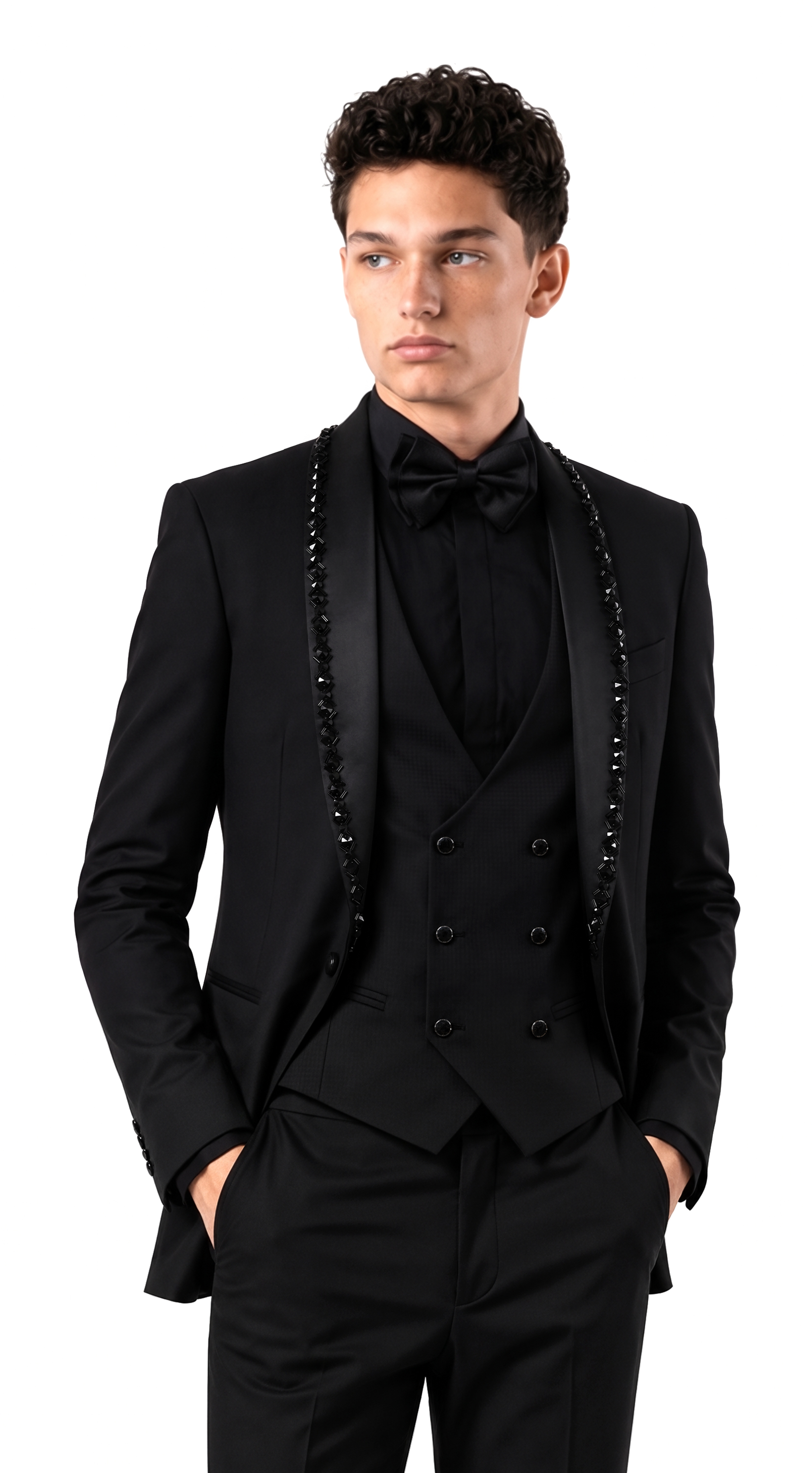 Filip Cezar Perfect Black bespoke ceremony suit