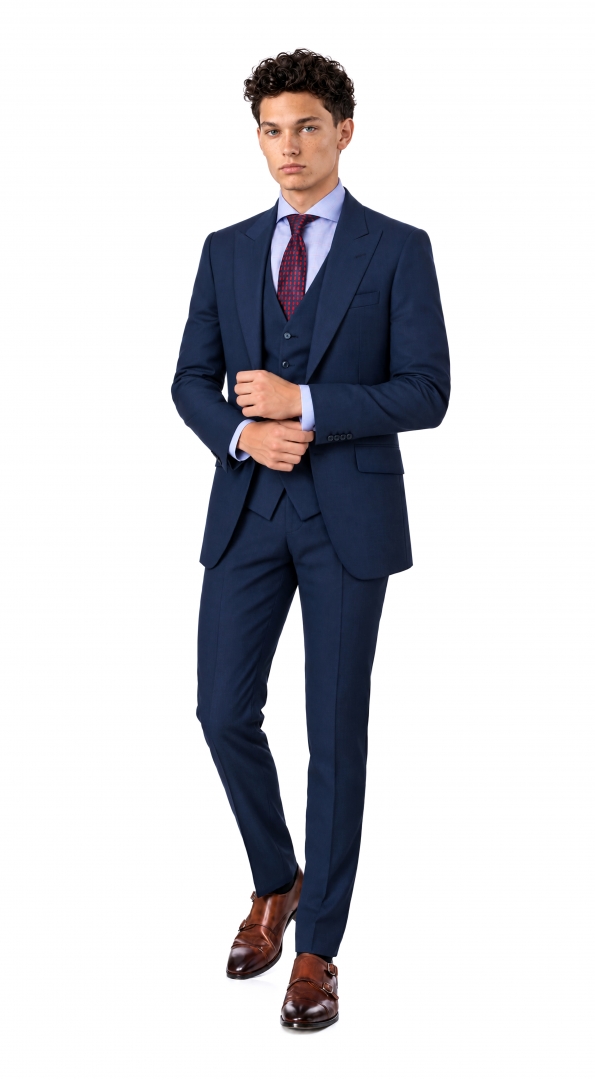 Costum Filip Cezar Cosmic Blue Check