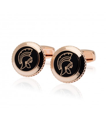 Cezar Round Flame Cufflinks