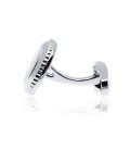 Cezar Round Silver Cufflinks