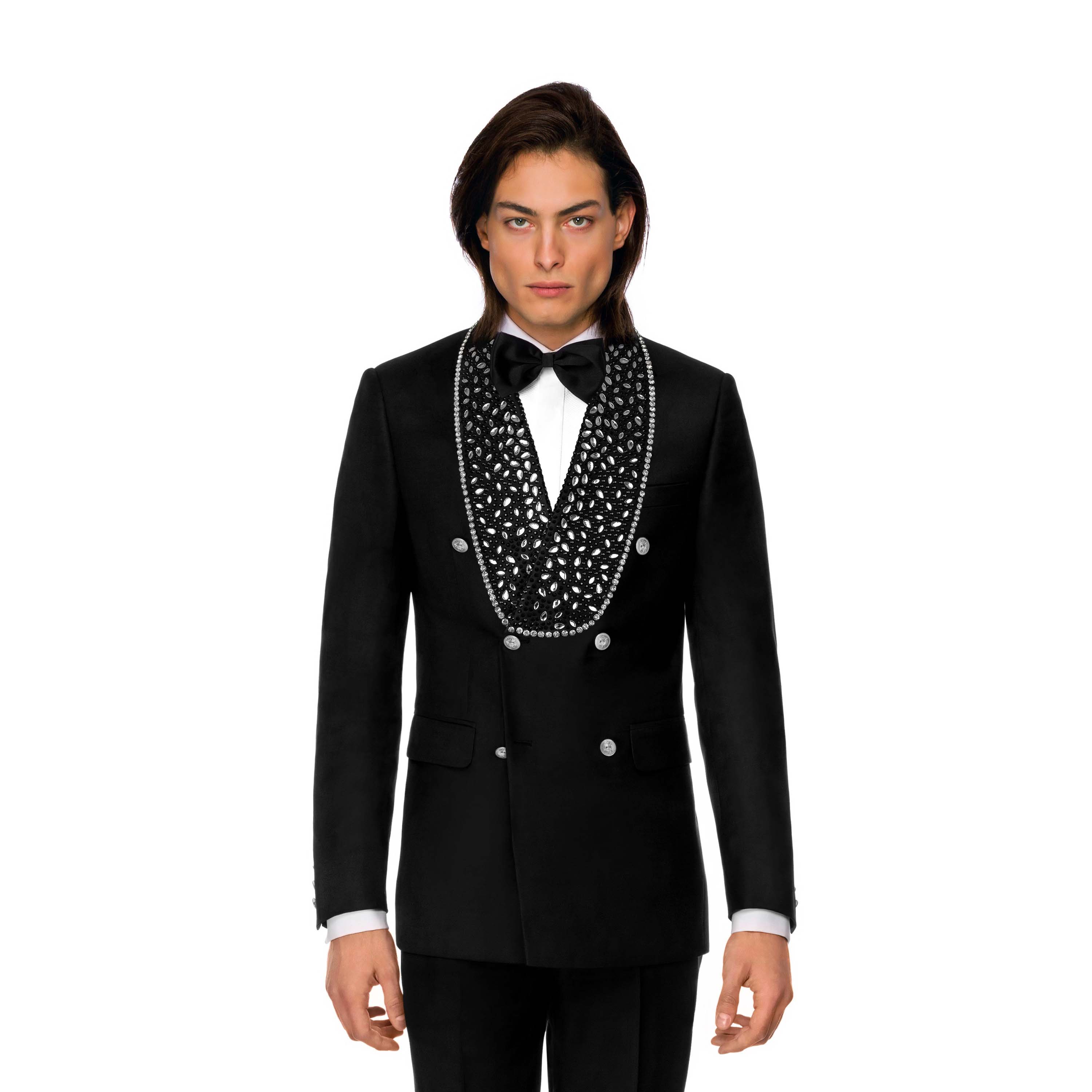 Costum de mire bespoke personalizat cu pietre și cristale