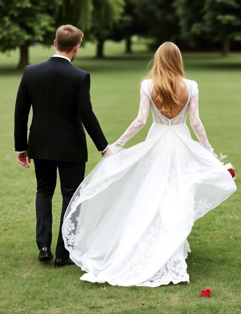 Asortarea costumului cu rochia de mireasă Mire si mireasa - asortare costum si rochie.